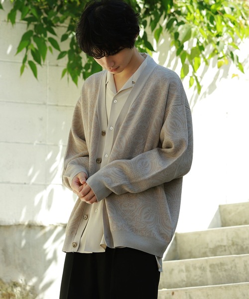 BeAMS DOT(ビームスドット)の「【WEB限定】BeAMS DOT / ジャカードニットカーディガン(カーディガン/ボレロ・メンズ・ベージュ/ブラック・MEDIUM/LARGE)」の8枚目の写真