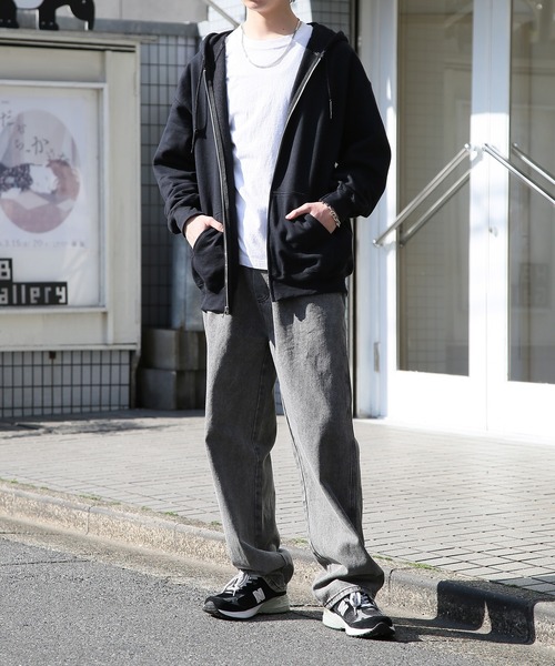 GILDAN Hoodie 無地 ジップパーカー 短丈 グランジ ネイビー △Gildan /ギルダン 8.0oz US規格 オーバーサイズ ジップ