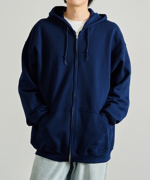 セール】【GILDAN】8.0 oz ヘビーブレンド裏起毛スウェットフルジップ