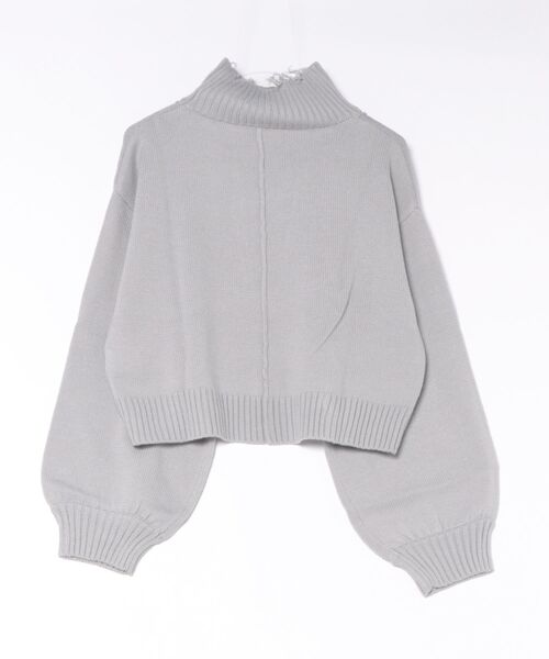 STYLEBLOCK(スタイルブロック)の「ニットダメージハイネックショートプルオーバー(ニット/セーター・レディース・ライトブルー/モカ/ライトベージュ/ブラック・M)」の5枚目の写真