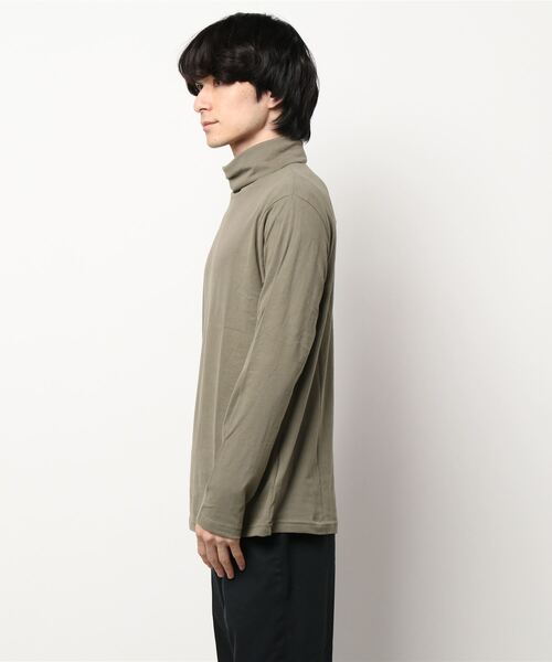 ikka（イッカ）の「抗菌USAコットンタートルネック（Tシャツ/カットソー・メンズ・ホワイト/ブラック/オリーブ・S/M/L/XL）」の11枚目の写真