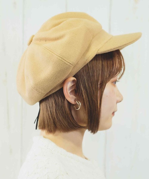 paravion（パラビオン）の「K/シンプルキャスケット（キャスケット・レディース・ブラック/ベージュ・ONESIZE）」の14枚目の写真