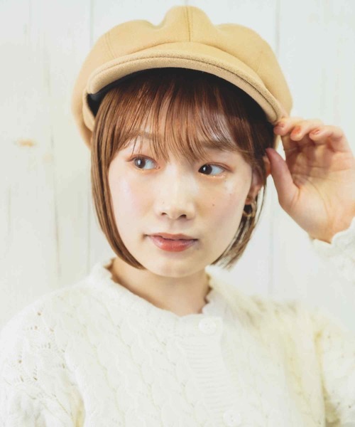 paravion（パラビオン）の「K/シンプルキャスケット（キャスケット・レディース・ブラック/ベージュ・ONESIZE）」の18枚目の写真