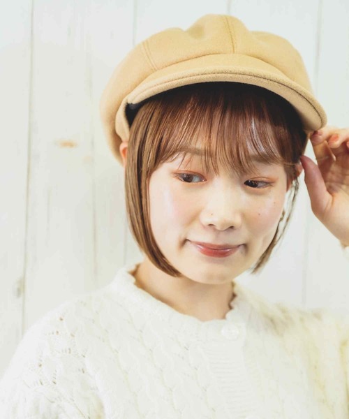 paravion（パラビオン）の「K/シンプルキャスケット（キャスケット・レディース・ブラック/ベージュ・ONESIZE）」の7枚目の写真