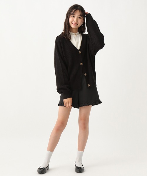 repipi armario（レピピ アルマリオ）の「テレコプチハイメロウTシャツ（Tシャツ/カットソー・キッズ・ブラック/ブラック系その他/アイボリー・SMALL/MEDIUM/LARGE）」の15枚目の写真