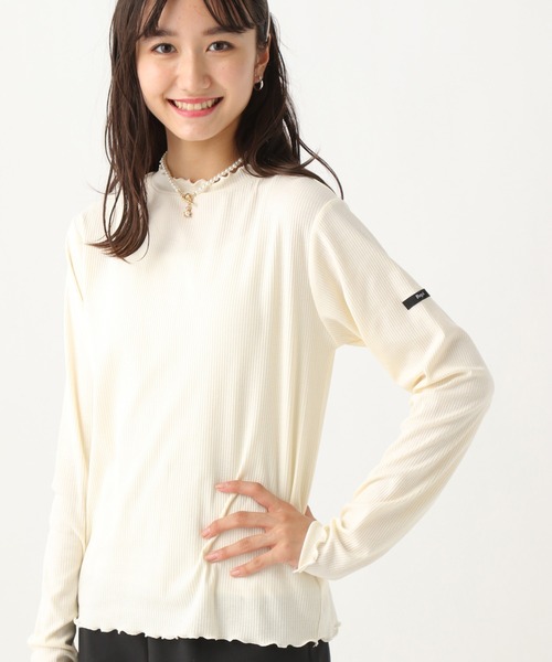 repipi armario（レピピ アルマリオ）の「テレコプチハイメロウTシャツ（Tシャツ/カットソー・キッズ・ブラック/ブラック系その他/アイボリー・SMALL/MEDIUM/LARGE）」の8枚目の写真