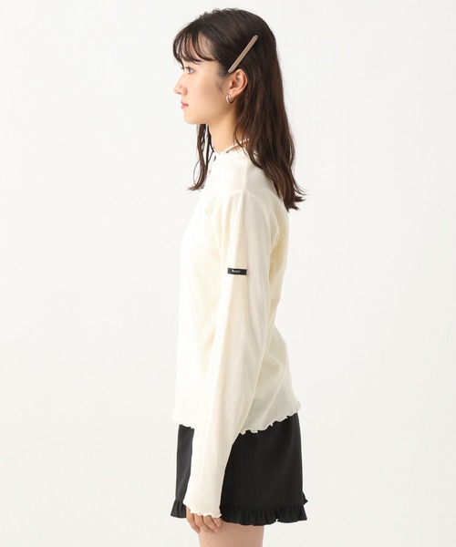 repipi armario（レピピ アルマリオ）の「テレコプチハイメロウTシャツ（Tシャツ/カットソー・キッズ・ブラック/ブラック系その他/アイボリー・SMALL/MEDIUM/LARGE）」の6枚目の写真