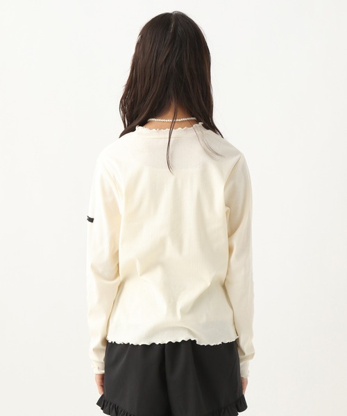 repipi armario（レピピ アルマリオ）の「テレコプチハイメロウTシャツ（Tシャツ/カットソー・キッズ・ブラック/ブラック系その他/アイボリー・SMALL/MEDIUM/LARGE）」の17枚目の写真