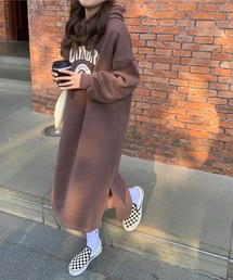 【leune】ロゴパーカーワンピース