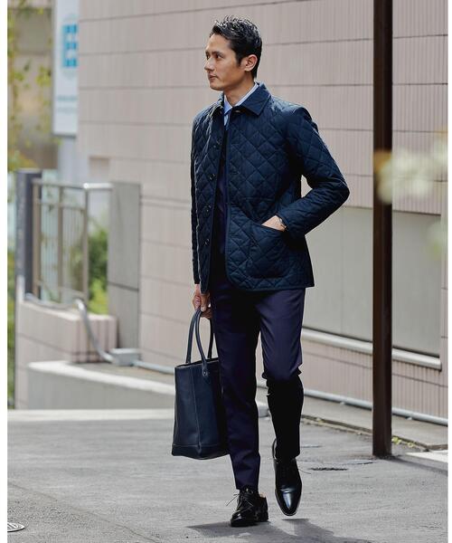 green label relaxing（グリーンレーベルリラクシング）の「TWサキソニー キルトコート -撥水・保温-（その他アウター・メンズ・ネイビー/ダークグレー・S/M/L/XL）」の15枚目の写真