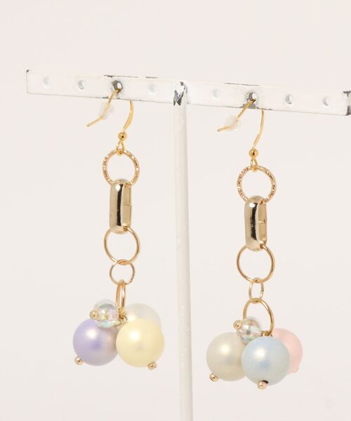 tone（トーン）の「【LoveAmooN】pastelpearlpearl (MA)（ピアス（両耳用）・レディース・ゴールド・FREE）」の2枚目の写真