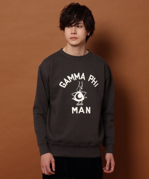 DRESSTERIOR（ドレステリア）の「◆DUBBLE WORKS フロッキープリント トレーナー（スウェット・メンズ・グレー系その他2/ホワイト系1・94/91/92）」の15枚目の写真