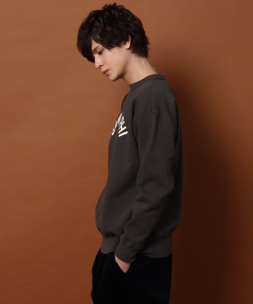 DRESSTERIOR（ドレステリア）の「◆DUBBLE WORKS フロッキープリント トレーナー（スウェット・メンズ・グレー系その他2/ホワイト系1・94/91/92）」の5枚目の写真