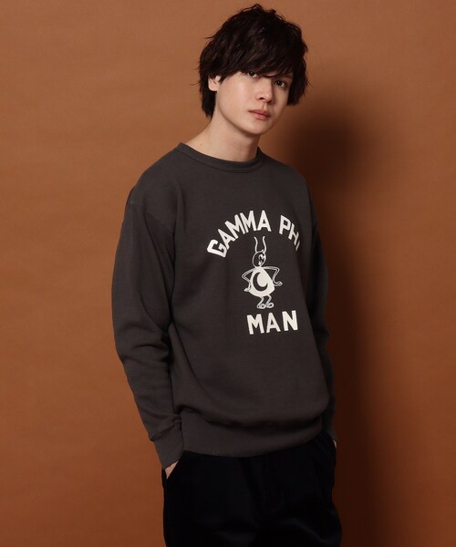 DRESSTERIOR（ドレステリア）の「◆DUBBLE WORKS フロッキープリント トレーナー（スウェット・メンズ・グレー系その他2/ホワイト系1・94/91/92）」の10枚目の写真