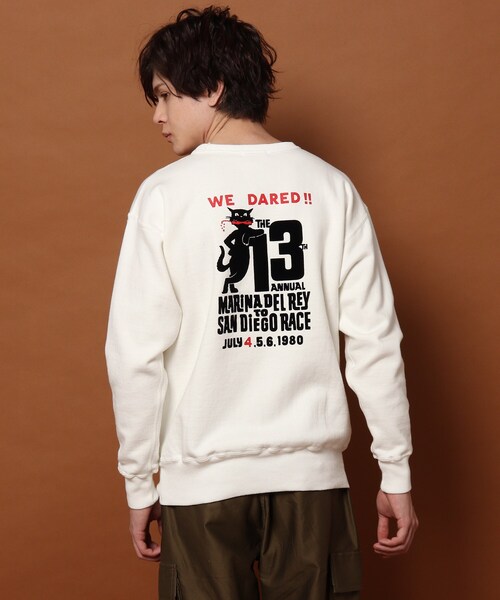 DRESSTERIOR（ドレステリア）の「◆DUBBLE WORKS フロッキープリント トレーナー（スウェット・メンズ・グレー系その他2/ホワイト系1・94/91/92）」の19枚目の写真