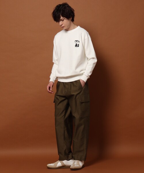 DRESSTERIOR（ドレステリア）の「◆DUBBLE WORKS フロッキープリント トレーナー（スウェット・メンズ・グレー系その他2/ホワイト系1・94/91/92）」の8枚目の写真