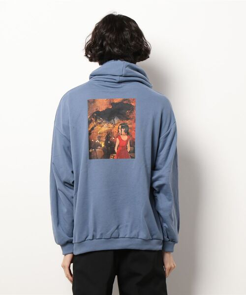 JUNRED（ジュンレッド）の「HIS×JUNRed feat.msy. プルパーカー（パーカー・メンズ・ブルー/ホワイト/チャコールグレー・LL/M/L）」の15枚目の写真