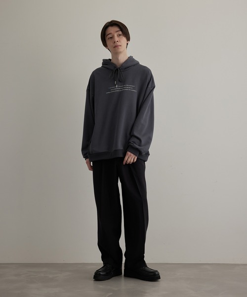 JUNRED（ジュンレッド）の「HIS×JUNRed feat.msy. プルパーカー（パーカー・メンズ・ブルー/ホワイト/チャコールグレー・LL/M/L）」の17枚目の写真