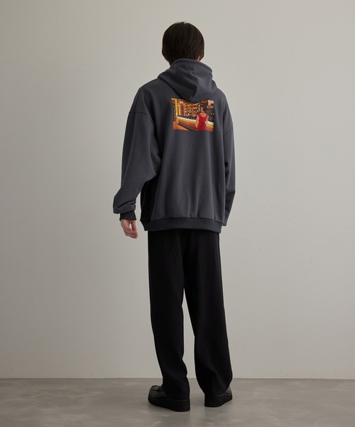 JUNRED（ジュンレッド）の「HIS×JUNRed feat.msy. プルパーカー（パーカー・メンズ・ブルー/ホワイト/チャコールグレー・LL/M/L）」の18枚目の写真