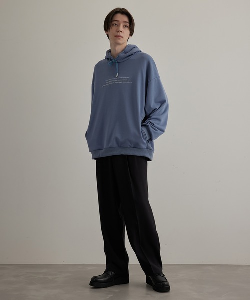 JUNRED（ジュンレッド）の「HIS×JUNRed feat.msy. プルパーカー（パーカー・メンズ・ブルー/ホワイト/チャコールグレー・LL/M/L）」の21枚目の写真