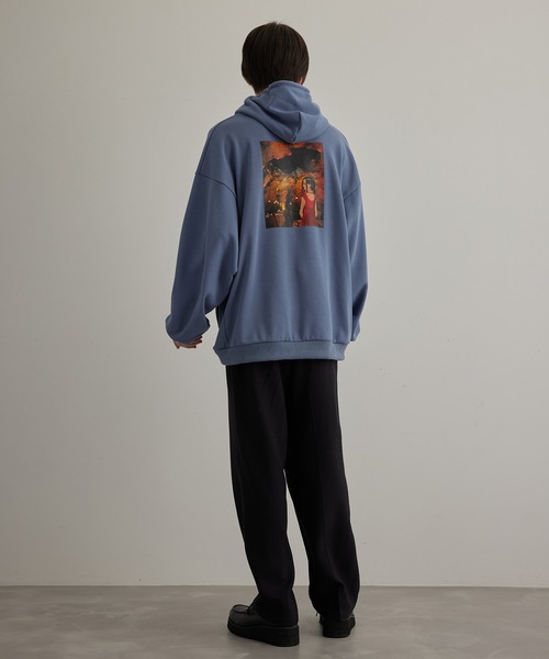 JUNRED（ジュンレッド）の「HIS×JUNRed feat.msy. プルパーカー（パーカー・メンズ・ブルー/ホワイト/チャコールグレー・LL/M/L）」の22枚目の写真