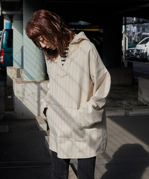 Auntie Rosa Holiday（アンティローザホリデー）の「デニムメキシカンパーカー（パーカー・レディース・アイボリー/ブルー・FREE）」の8枚目の写真