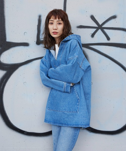 Auntie Rosa Holiday（アンティローザホリデー）の「デニムメキシカンパーカー（パーカー・レディース・アイボリー/ブルー・FREE）」の20枚目の写真