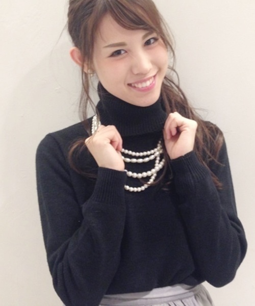 Chico（チコ）の「タートルニット長袖PO（ニット/セーター・レディース・サーモンピンク/グレー/ブラック/ホワイト・FREE）」の3枚目の写真