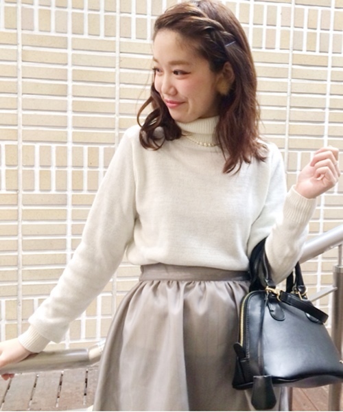 Chico（チコ）の「タートルニット長袖PO（ニット/セーター・レディース・サーモンピンク/グレー/ブラック/ホワイト・FREE）」の16枚目の写真