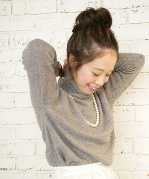 Chico（チコ）の「タートルニット長袖PO（ニット/セーター・レディース・サーモンピンク/グレー/ブラック/ホワイト・FREE）」の19枚目の写真