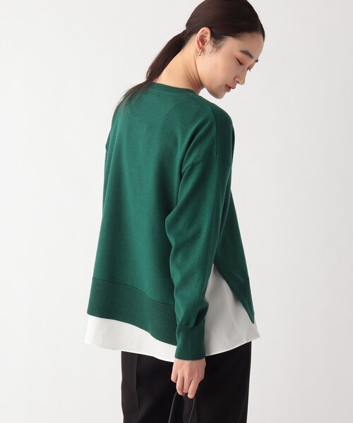 OPAQUE.CLIP（オペークドットクリップ）の「◆3way レイヤードスリットデザインニット【WEB限定カラー・サイズ】（その他トップス・レディース・ブラック/ネイビー/グリーン/グレー/ダークブラウン系7/ベージュ・34/42/40/36/38）」の5枚目の写真