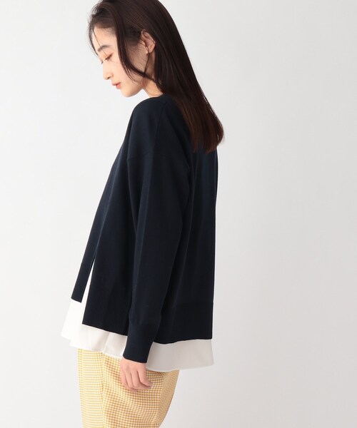 OPAQUE.CLIP（オペークドットクリップ）の「◆3way レイヤードスリットデザインニット【WEB限定カラー・サイズ】（その他トップス・レディース・ブラック/ネイビー/グリーン/グレー/ダークブラウン系7/ベージュ・34/42/40/36/38）」の14枚目の写真