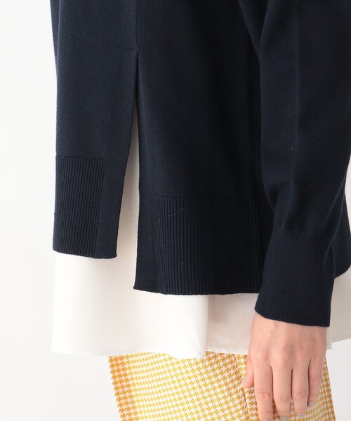 OPAQUE.CLIP（オペークドットクリップ）の「◆3way レイヤードスリットデザインニット【WEB限定カラー・サイズ】（その他トップス・レディース・ブラック/ネイビー/グリーン/グレー/ダークブラウン系7/ベージュ・34/42/40/36/38）」の18枚目の写真