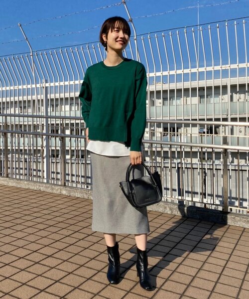 OPAQUE.CLIP（オペークドットクリップ）の「◆3way レイヤードスリットデザインニット【WEB限定カラー・サイズ】（その他トップス・レディース・ブラック/ネイビー/グリーン/グレー/ダークブラウン系7/ベージュ・34/42/40/36/38）」の12枚目の写真