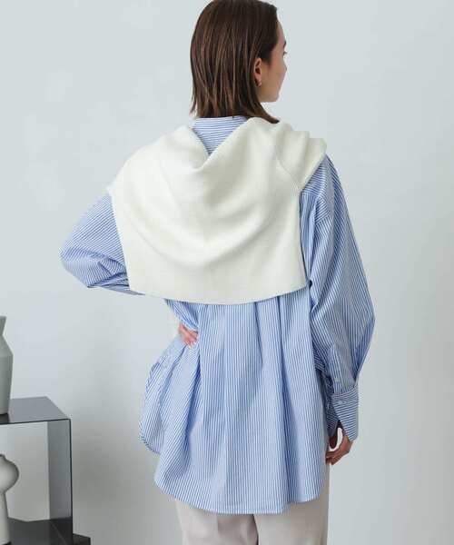 SENSE OF PLACE by URBAN RESEARCH(センスオブプレイスバイアーバンリサーチ)の「カラーコクーンスリーブシャツ(シャツ/ブラウス・レディース・オフホワイト/オレンジ/グリーン/ブルー系その他/パープル系その他・ONE)」の8枚目の写真