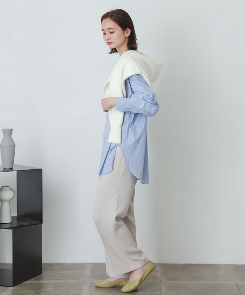 SENSE OF PLACE by URBAN RESEARCH(センスオブプレイスバイアーバンリサーチ)の「カラーコクーンスリーブシャツ(シャツ/ブラウス・レディース・オフホワイト/オレンジ/グリーン/ブルー系その他/パープル系その他・ONE)」の10枚目の写真