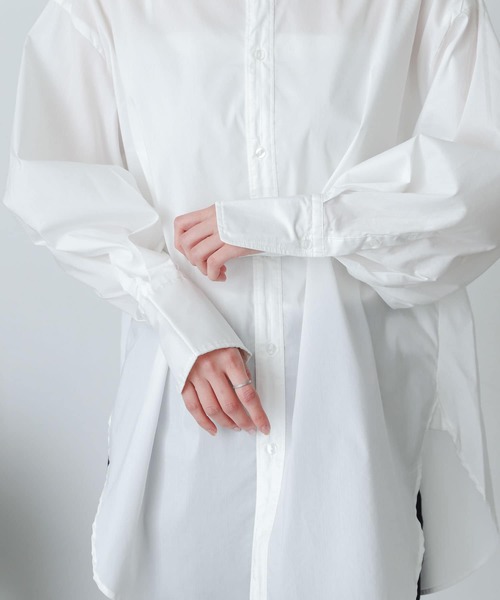 SENSE OF PLACE by URBAN RESEARCH(センスオブプレイスバイアーバンリサーチ)の「カラーコクーンスリーブシャツ(シャツ/ブラウス・レディース・オフホワイト/オレンジ/グリーン/ブルー系その他/パープル系その他・ONE)」の17枚目の写真