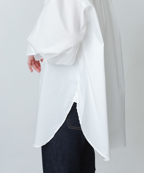 SENSE OF PLACE by URBAN RESEARCH(センスオブプレイスバイアーバンリサーチ)の「カラーコクーンスリーブシャツ(シャツ/ブラウス・レディース・オフホワイト/オレンジ/グリーン/ブルー系その他/パープル系その他・ONE)」の18枚目の写真