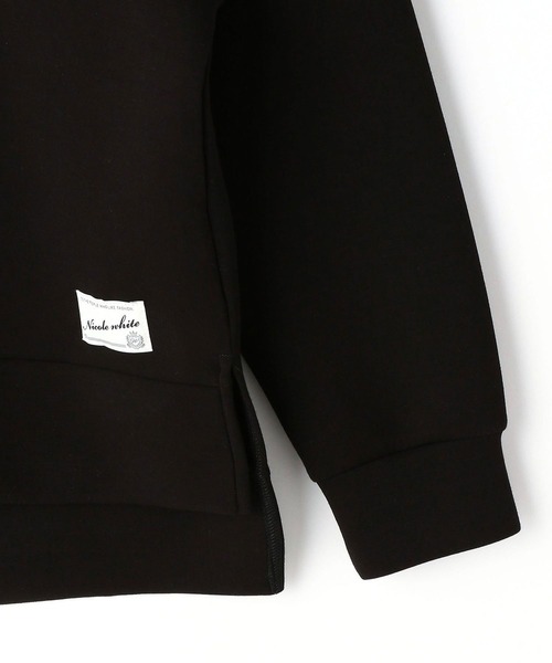 NICOLE white（ニコルホワイト）の「ダンボールフードプルオーバー（パーカー・レディース・ブラック/オフホワイト/サックスブルー・FREE）」の13枚目の写真