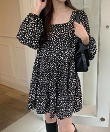 mood for a day | leopard chiffon mini onepiece /レオパードワンピース(ワンピース)