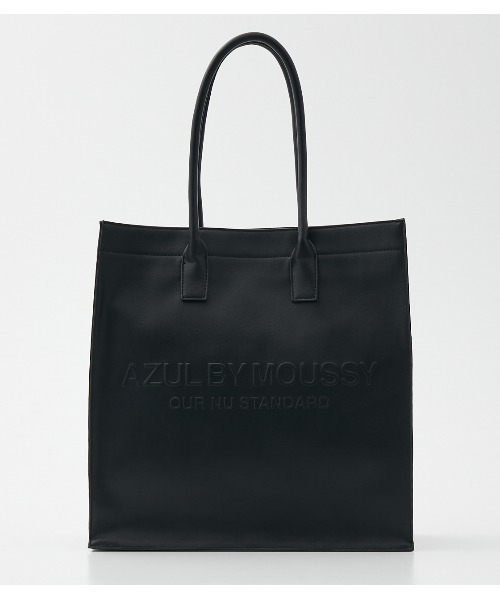 AZUL by moussy（アズールバイマウジー）の「AZUL EMBOSS TOTE BAG/AZULエンボストートバッグ（トートバッグ・メンズ・ブラック・FREE）」の2枚目の写真