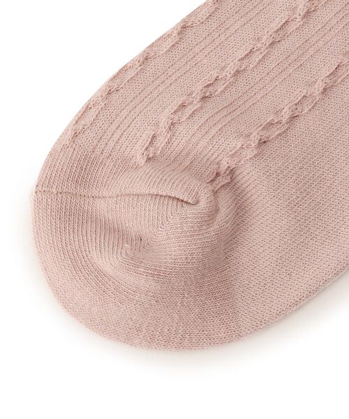 SHOO・LA・RUE（シューラルー）の「◆レースフロートスニーカー丈ソックス（ソックス/靴下・キッズ・アイボリー/ライトパープル/ベビーピンク・56/59/53）」の5枚目の写真