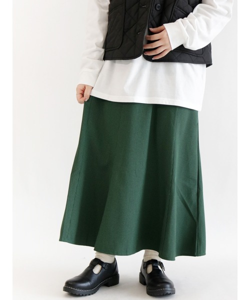 ehka sopo（エヘカソポ）の「ギンガムチェックマーメイドスカート（スカート・レディース・ブラック/ブラウン/グレー/グリーン・ﾌﾘ-）」の4枚目の写真