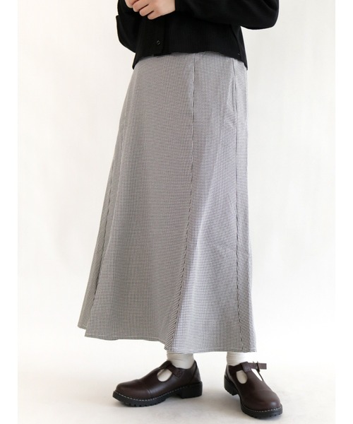 ehka sopo（エヘカソポ）の「ギンガムチェックマーメイドスカート（スカート・レディース・ブラック/ブラウン/グレー/グリーン・ﾌﾘ-）」の2枚目の写真