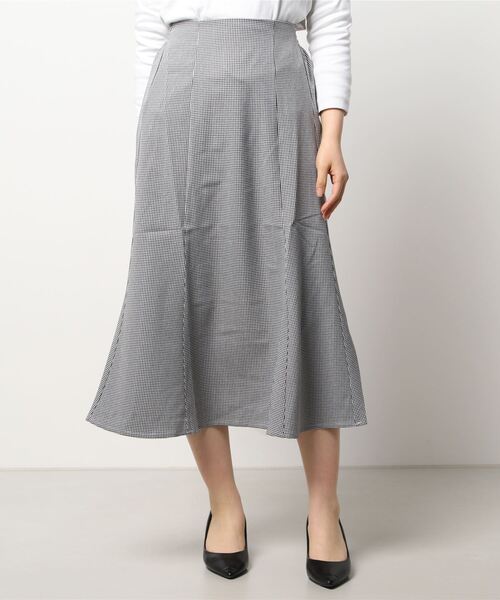 ehka sopo（エヘカソポ）の「ギンガムチェックマーメイドスカート（スカート・レディース・ブラック/ブラウン/グレー/グリーン・ﾌﾘ-）」の7枚目の写真