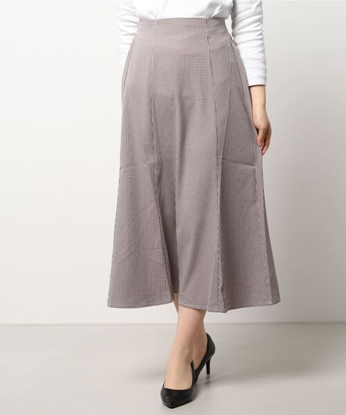 ehka sopo（エヘカソポ）の「ギンガムチェックマーメイドスカート（スカート・レディース・ブラック/ブラウン/グレー/グリーン・ﾌﾘ-）」の10枚目の写真