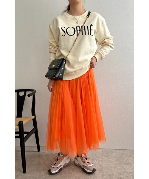 palm RICHE(ポームリシュ)の「ボリュームチュールスカート(スカート・レディース・ブラック/アイボリー/オレンジ/ブルー/グリーン/チャコールグレー・M)」の20枚目の写真