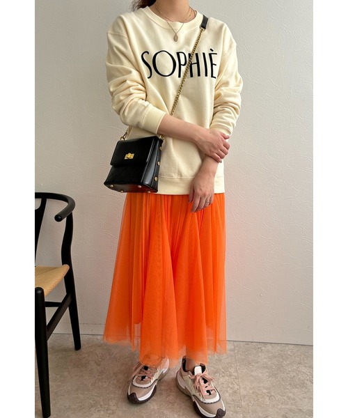palm RICHE(ポームリシュ)の「ボリュームチュールスカート(スカート・レディース・ブラック/アイボリー/オレンジ/ブルー/グリーン/チャコールグレー・M)」の16枚目の写真