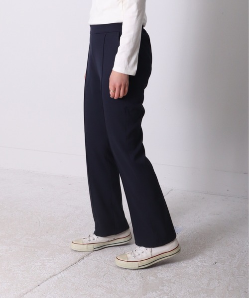 sara&cake（サラアンドケイク）の「ストレッチ混センタープレスウエストゴムセミフレアパンツ（スラックス・レディース・ベージュ/ネイビー・FREE）」の12枚目の写真