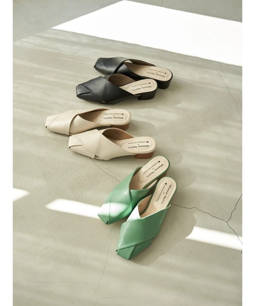 ORiental TRaffic（オリエンタルトラフィック）の「ORiental TRaffic ワイドベルトミュール*（サンダル・レディース・ブラック/グリーン/アイボリー・S/M/L）」の8枚目の写真